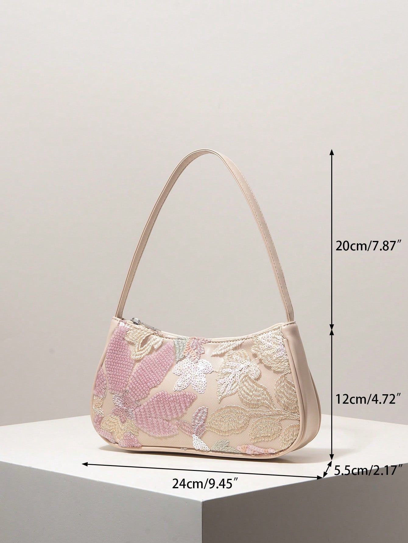 Elegant Colorful Sequin Women's Shoulder Bag, Floral Bag, Bridal Party, Sequin Bag, Prom Bag, Prom Accessories