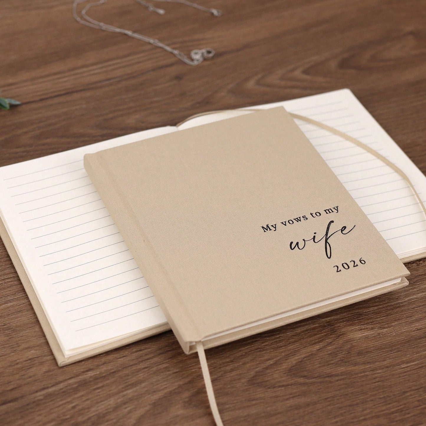 Elegant Wedding Vow Books His And Hers- 2 Packs 2026 Year His & Hers Book- Linen Hardcover Bride And Groom Notebook For Ceremony Vows- Bookmark & Lined Pages- Renewal & Wedding Must Haves School S