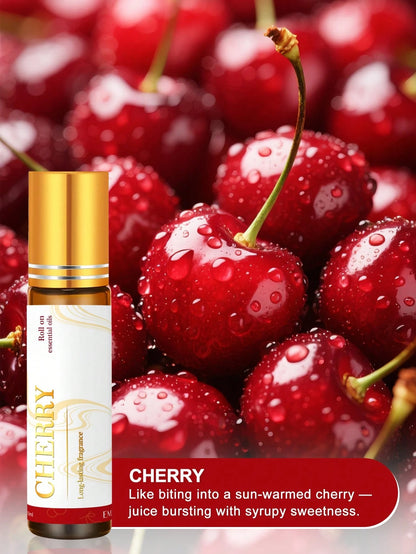 EMBRACEX. 10ml Cherry- Red Cherry Essential Oil| Women's Roll-On Fragrance Oil, Fruity Scented Oil, Women's Gift| Leather Care, Car Air Freshener| Long-Lasting Aroma| Suitable For Humidifiers, Di