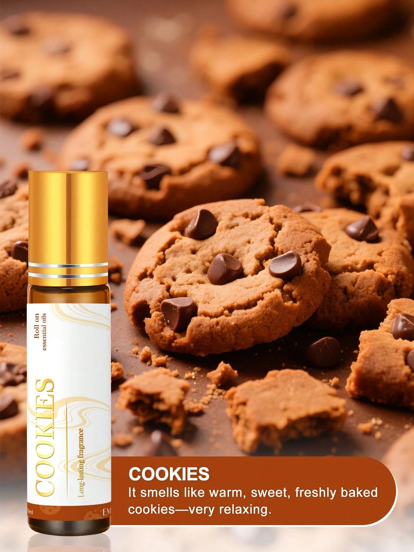 EMBRACEX. 10ml Cookies Perfume Essential Oils Roller Perfume Roll On Perfume Oil For Roll-On Diffuser Essential Oil FOR Candles Scented Perfume Candle Humidifier Refill,Mini Perfume Perfumes Para Homb