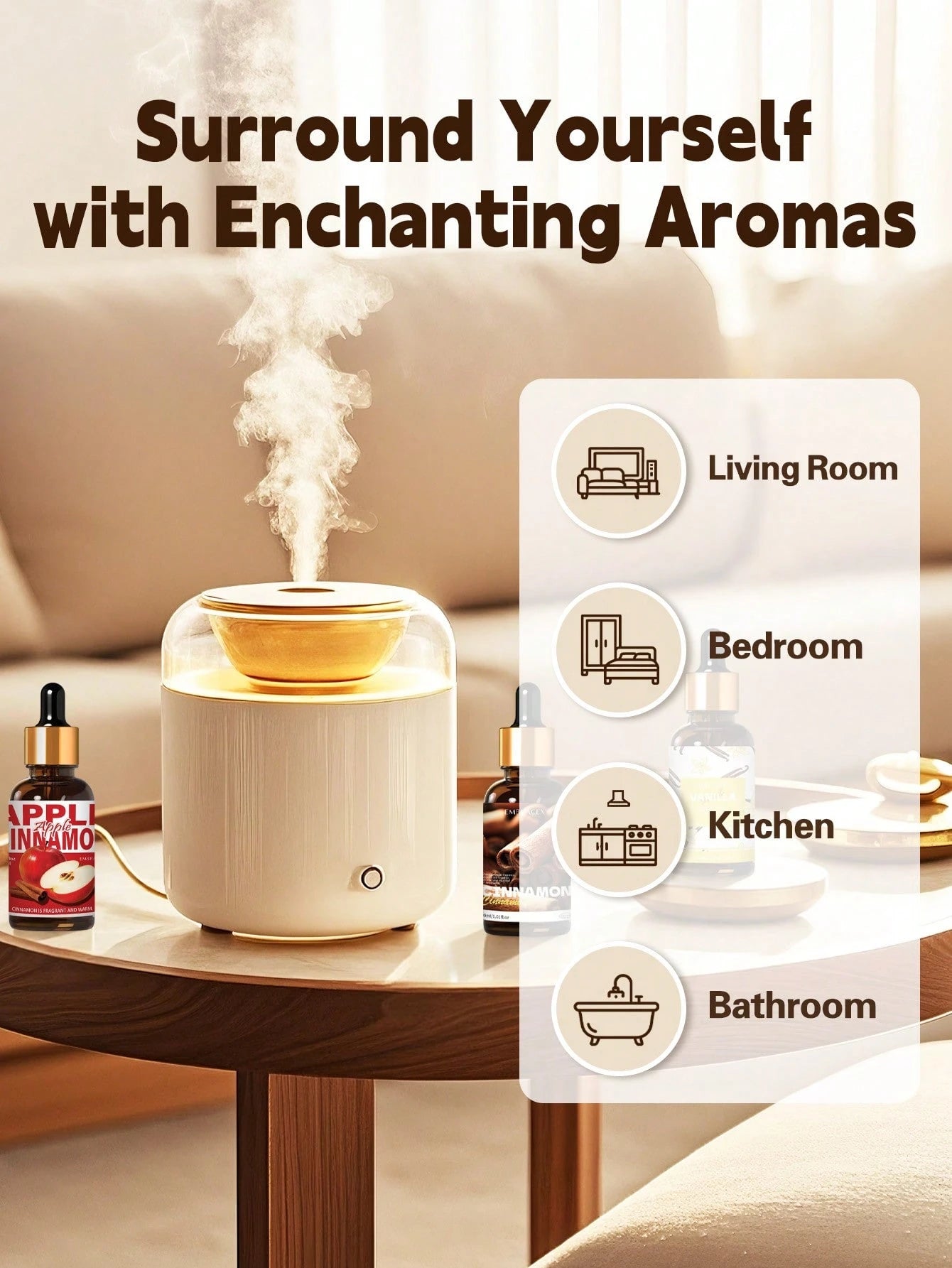 EMBRACEX. 30ml Essential Oil With Dropper, Gift Suitable For Aromatherapy Diffuser, Humidifier, Massage, Bath And Relaxation, Plant-Based Fragrance Oil, Car Air Freshener, Home Decor, Household Items