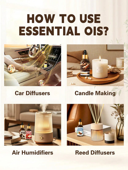 EMBRACEX. 30ml Essential Oil With Dropper, Gift Suitable For Aromatherapy Diffuser, Humidifier, Massage, Bath And Relaxation, Plant-Based Fragrance Oil, Car Air Freshener, Home Decor, Household Items