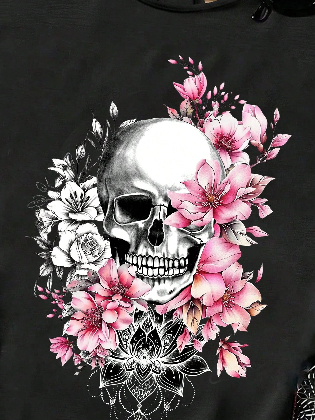 EMERY ROSE Casual Floral & Skull Pattern Fitted Round Neck Crisscross Back Tank Top, Women Plus Size For Summer Back To School,Flower/Vacation/Spring
