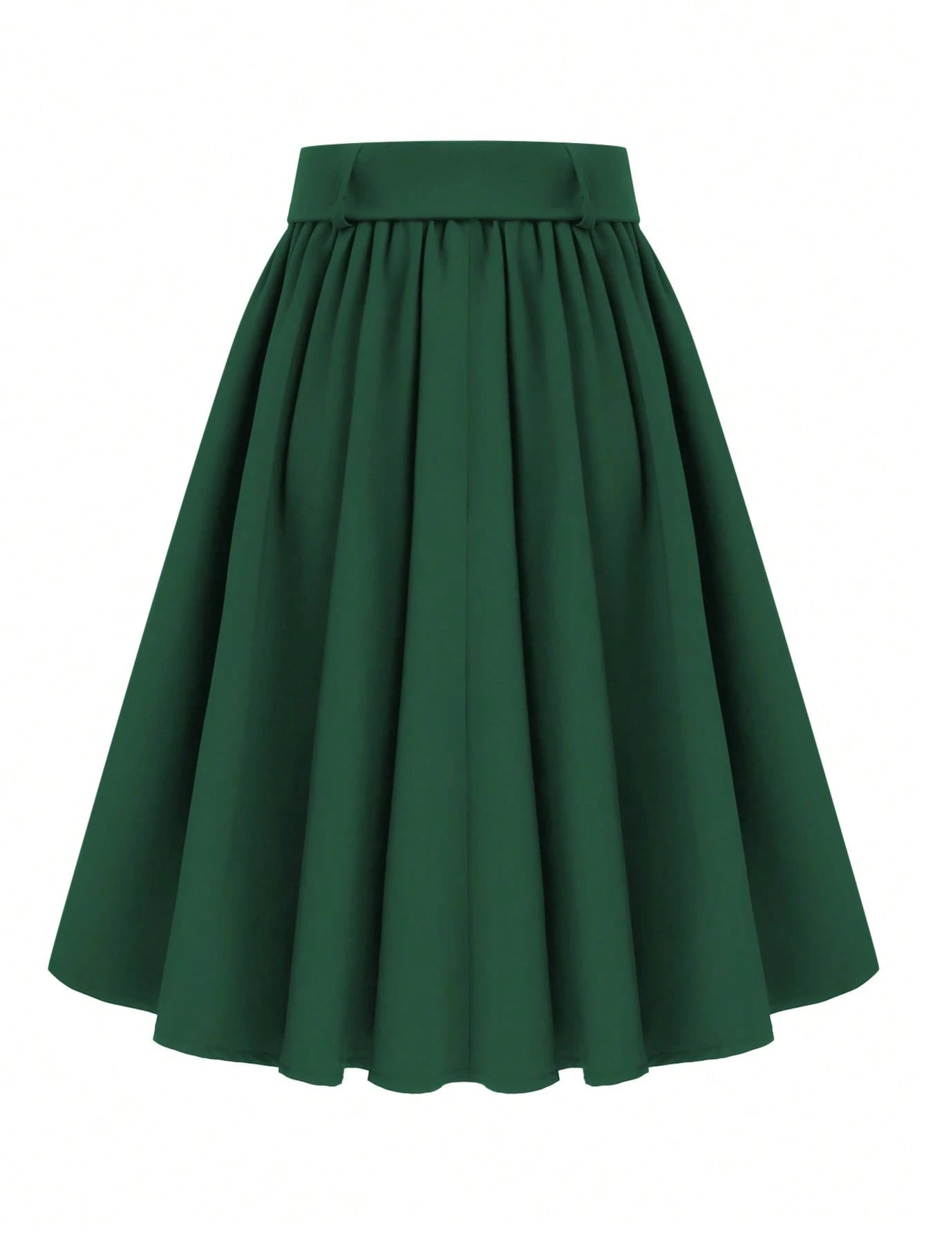 EMERY ROSE Women's Solid Color Button Casual Versatile Date Outing A-Line Skirt