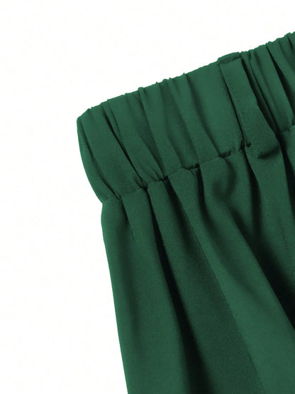 EMERY ROSE Women's Solid Color Button Casual Versatile Date Outing A-Line Skirt