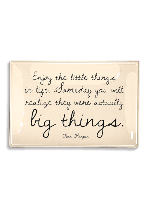Enjoy The Little Things Decoupage Glass Tray - Ben's Garden