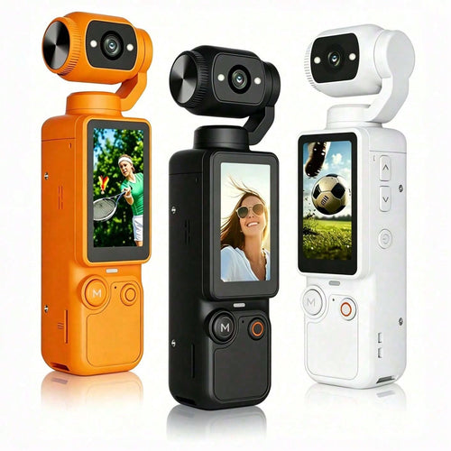 Entry-Level Professional Vlog Handheld Camera (Includes 32GB SD Card) 180° Rotating Lens Dual Fill Light (Shooting + Recording), Entry-Level Professional Camera, 2000mAh Long Battery Life, Suitable Fo
