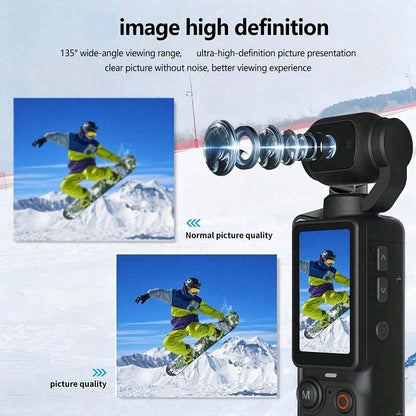 Entry-Level Professional Vlog Handheld Camera (Includes 32GB SD Card) 180° Rotating Lens Dual Fill Light (Shooting + Recording), Entry-Level Professional Camera, 2000mAh Long Battery Life, Suitable Fo