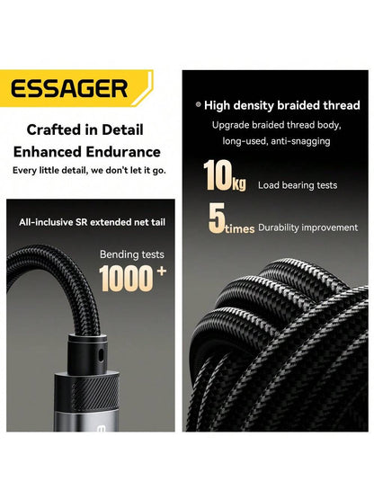 ESSAGER Type C To 3.5MM Audio Cable Mobile Phone Earphone Converter Adapter