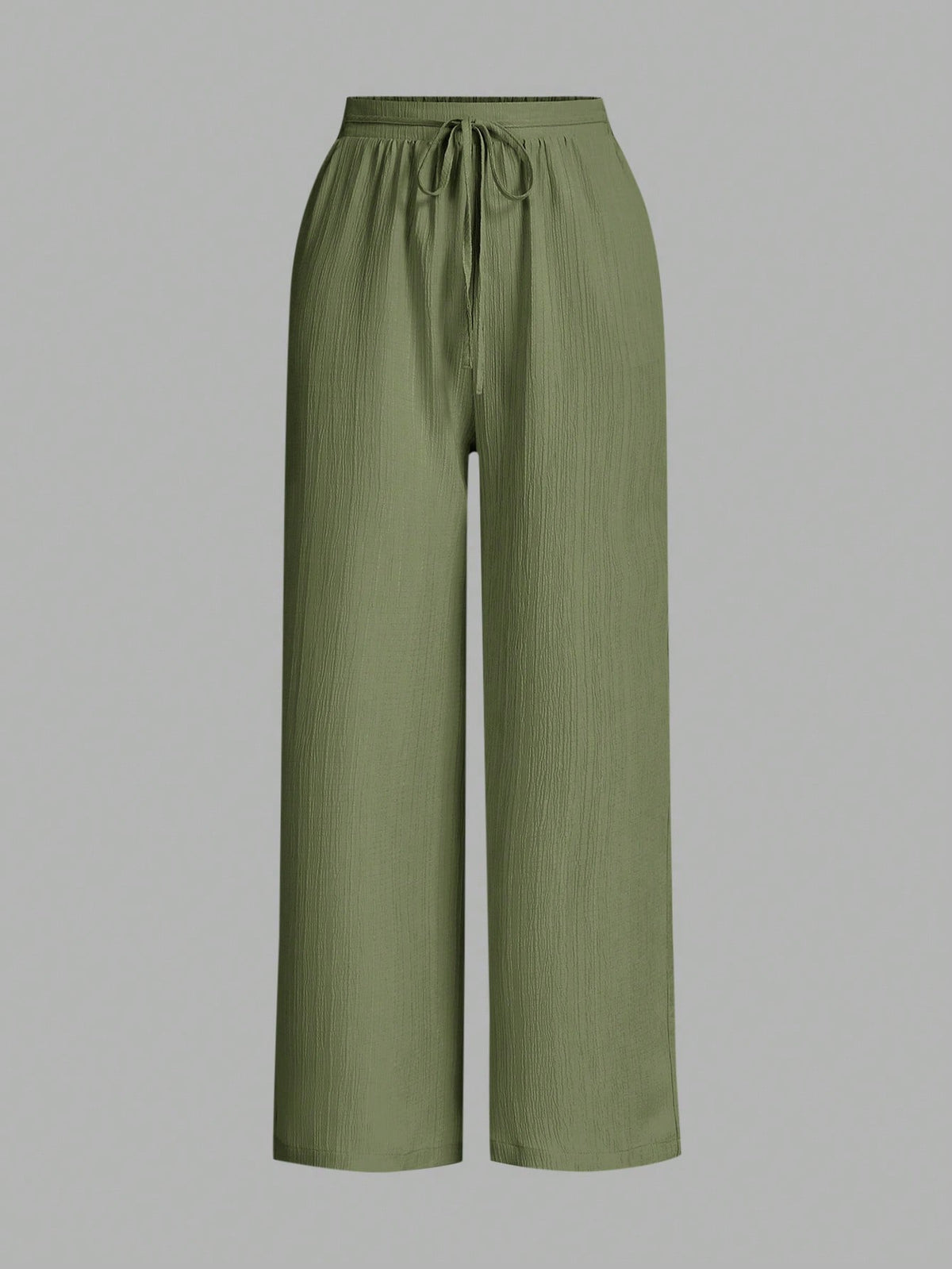 Essnce 3packs Summer Pants Women's Solid Color Waist-Tie Wide Leg Loose Casual Pants