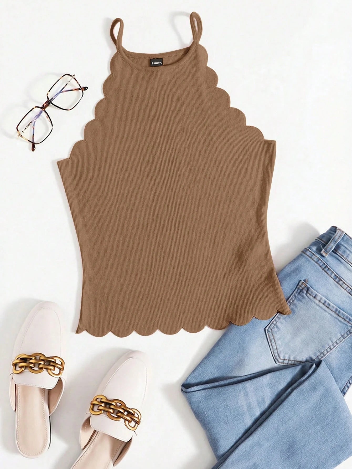 Essnce Scallop Edge Halter Top, Going Out Top