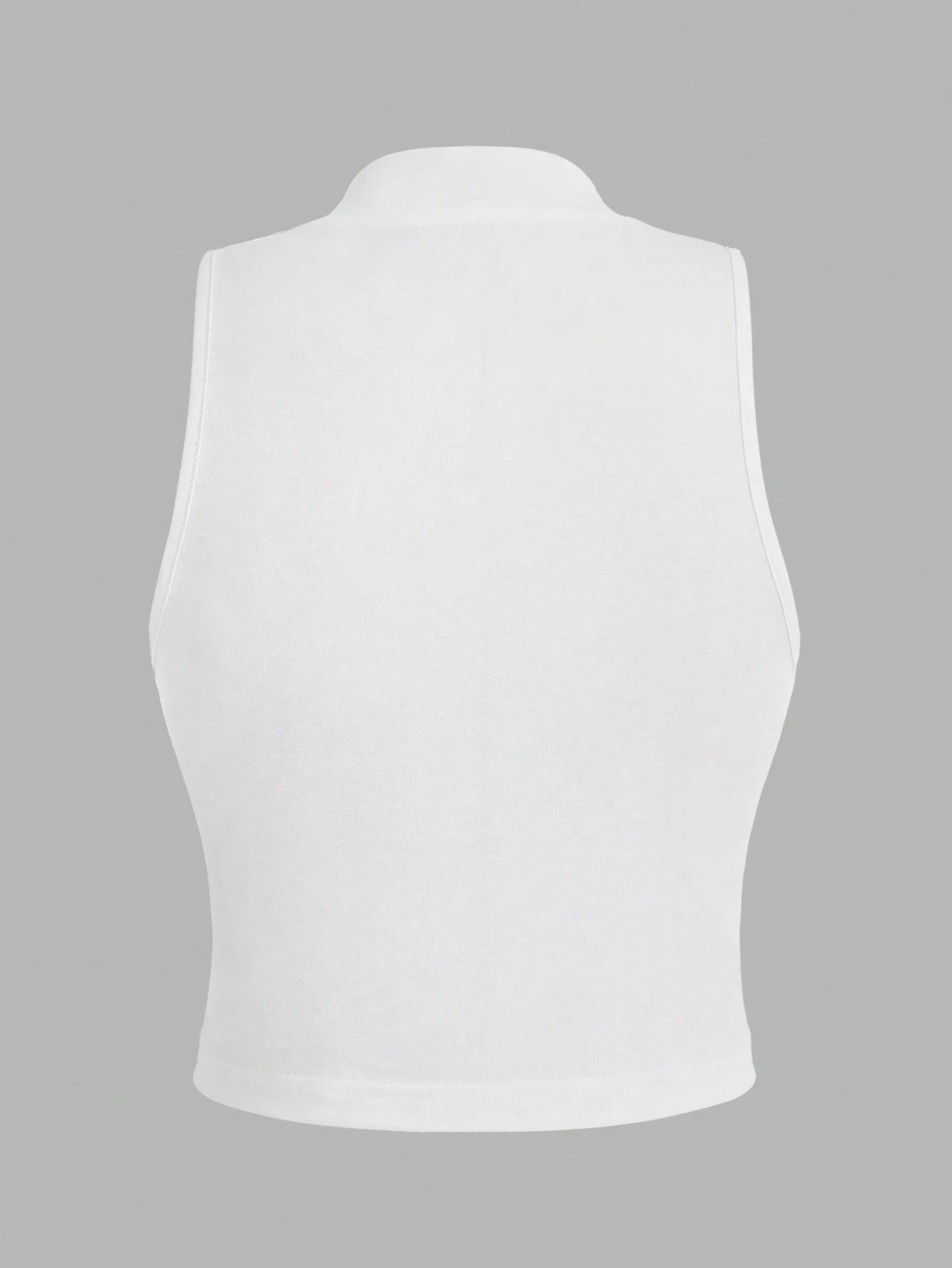 EZwear 2pcs Plus Size Minimalist High Neck Sleeveless Top Set, Suitable For Spring/Summer, Spring Break