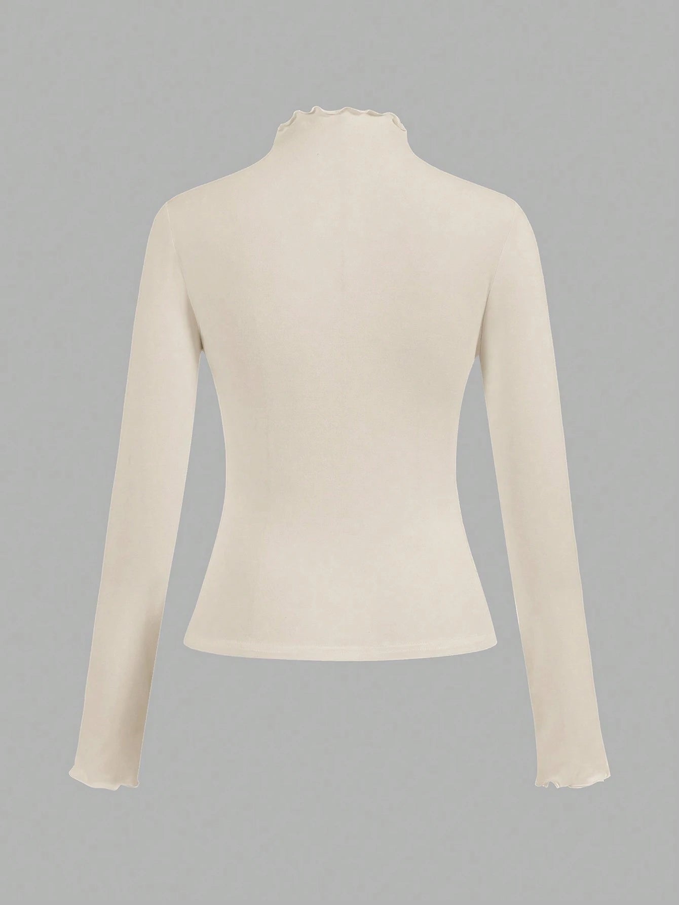 EZwear 2pcs/Set Apricot & Brown Color Casual Tight Fit Long Sleeve T-Shirts, Autumn/Winter