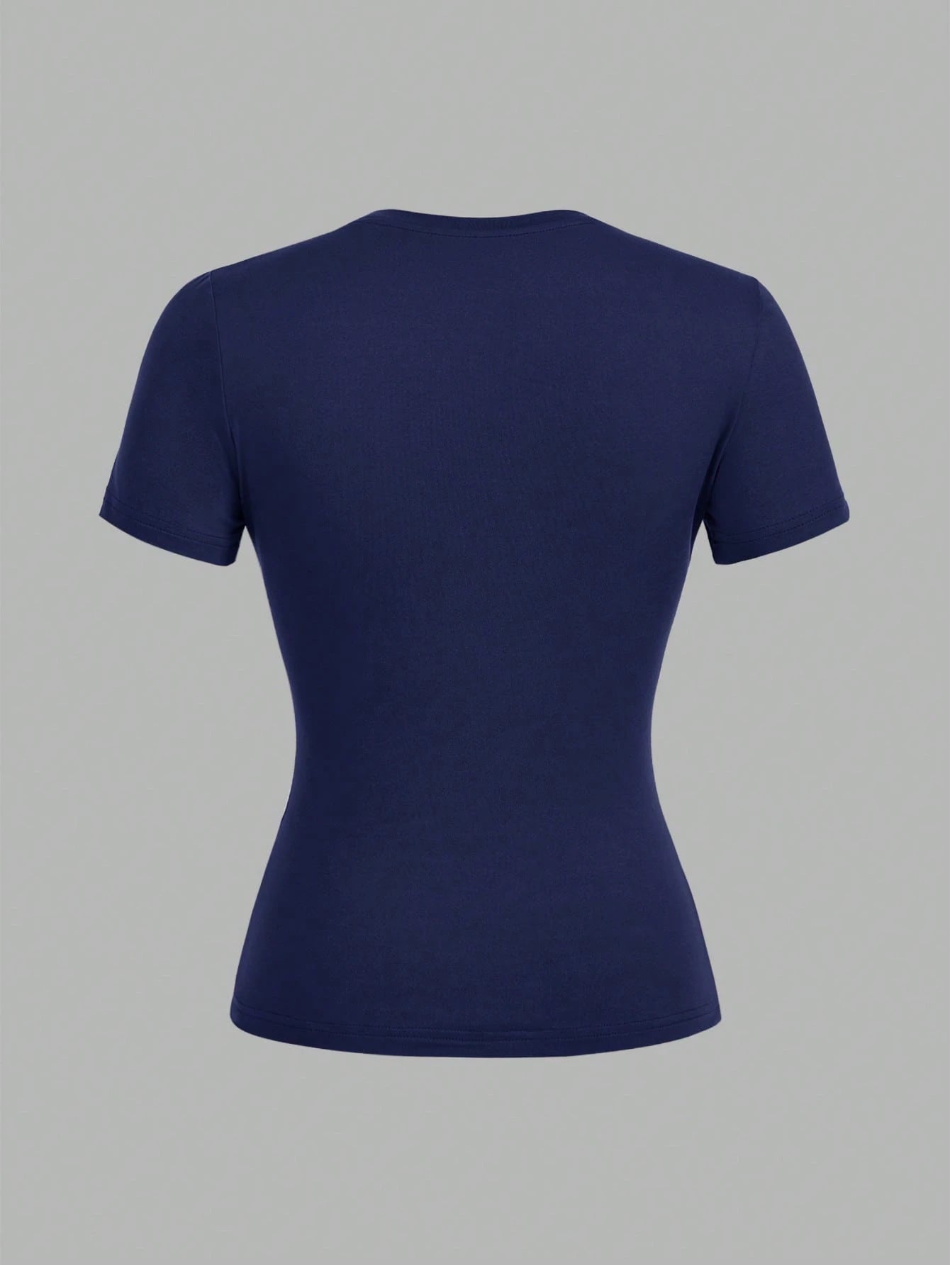 EZwear 3pcs/Set Women Black White Blue Round Neck Casual Tight Long Sleeve T-Shirt Set, Suitable For Summer
