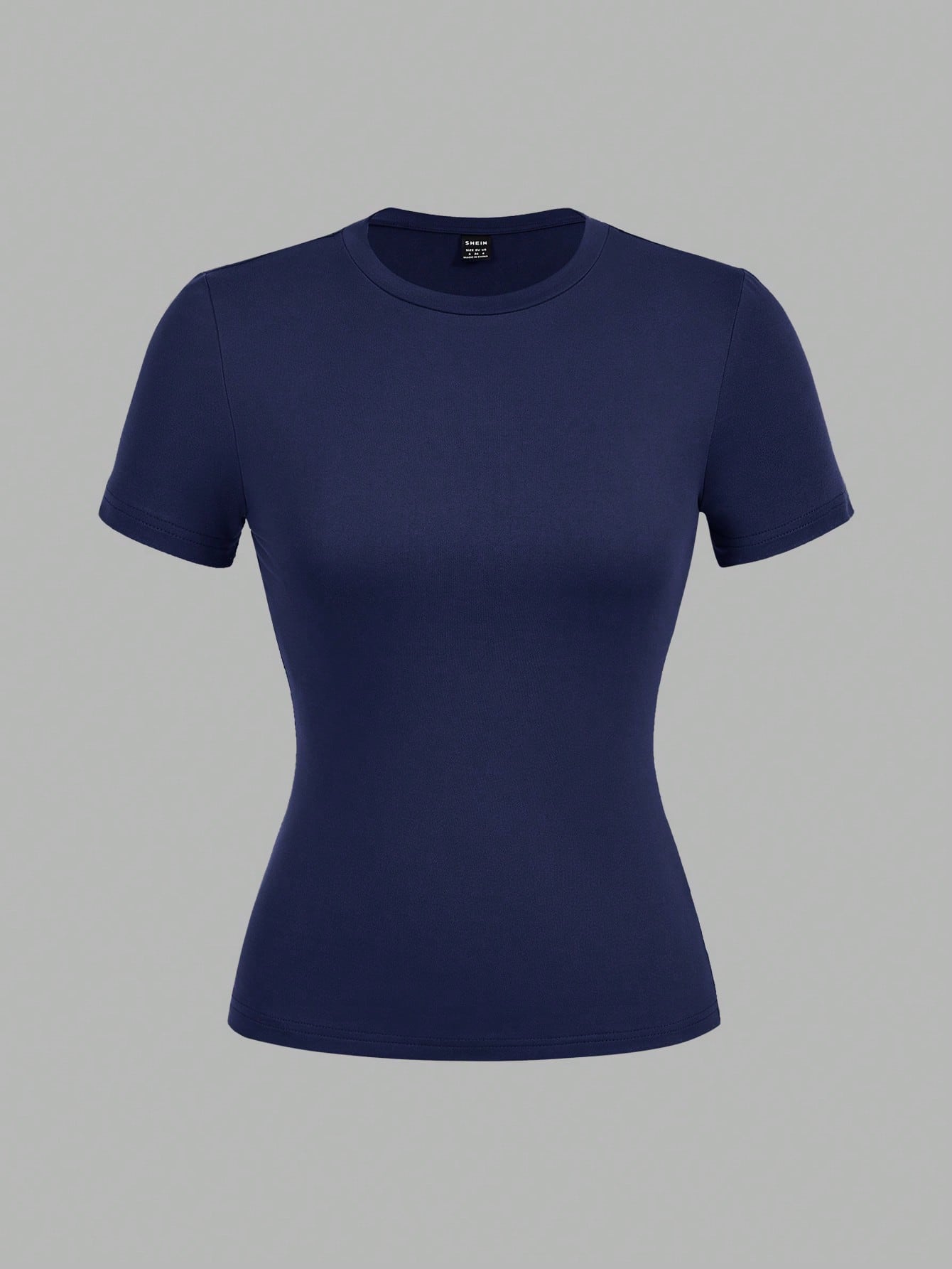EZwear 3pcs/Set Women Black White Blue Round Neck Casual Tight Long Sleeve T-Shirt Set, Suitable For Summer