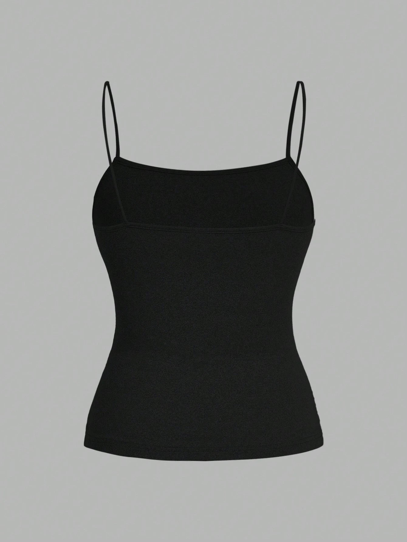 EZwear 3pcs/Set Women Plus Size Ruched Side Slim Fit Casual Camisole Top, Suitable For Summer Back To School