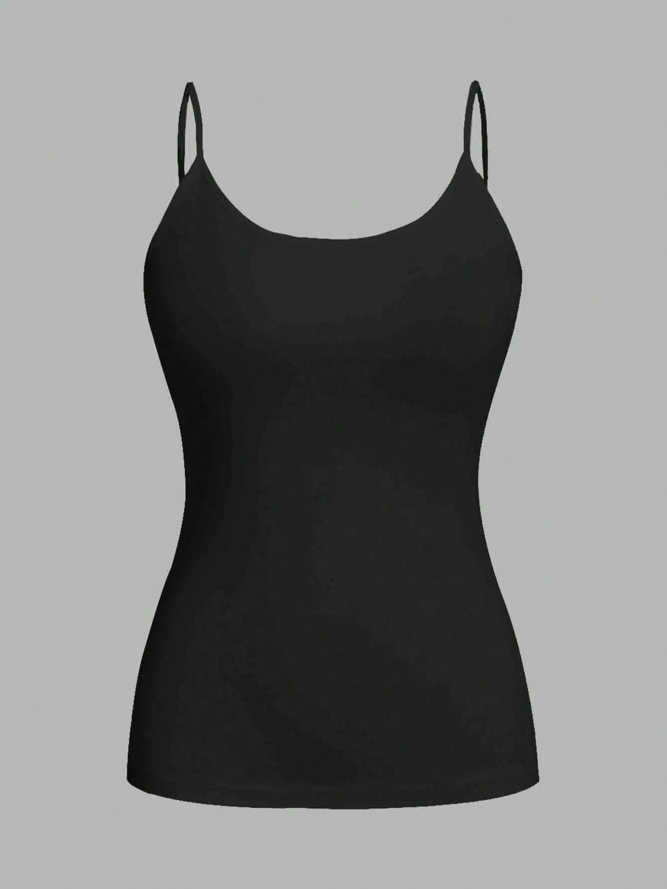 EZwear 4pcs/Set Plus Size Women Casual Tight Fitting Camisole Tops, Suitable For Summer