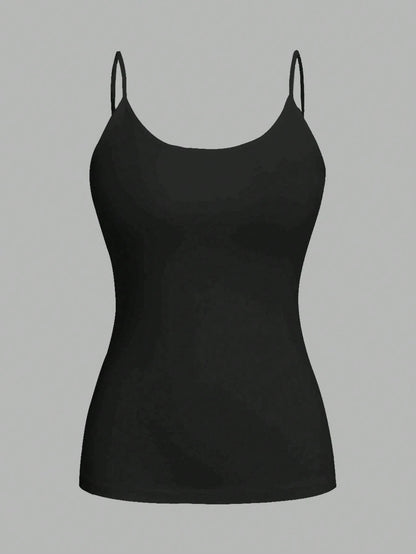 EZwear 4pcs/Set Plus Size Women Casual Tight Fitting Camisole Tops, Suitable For Summer