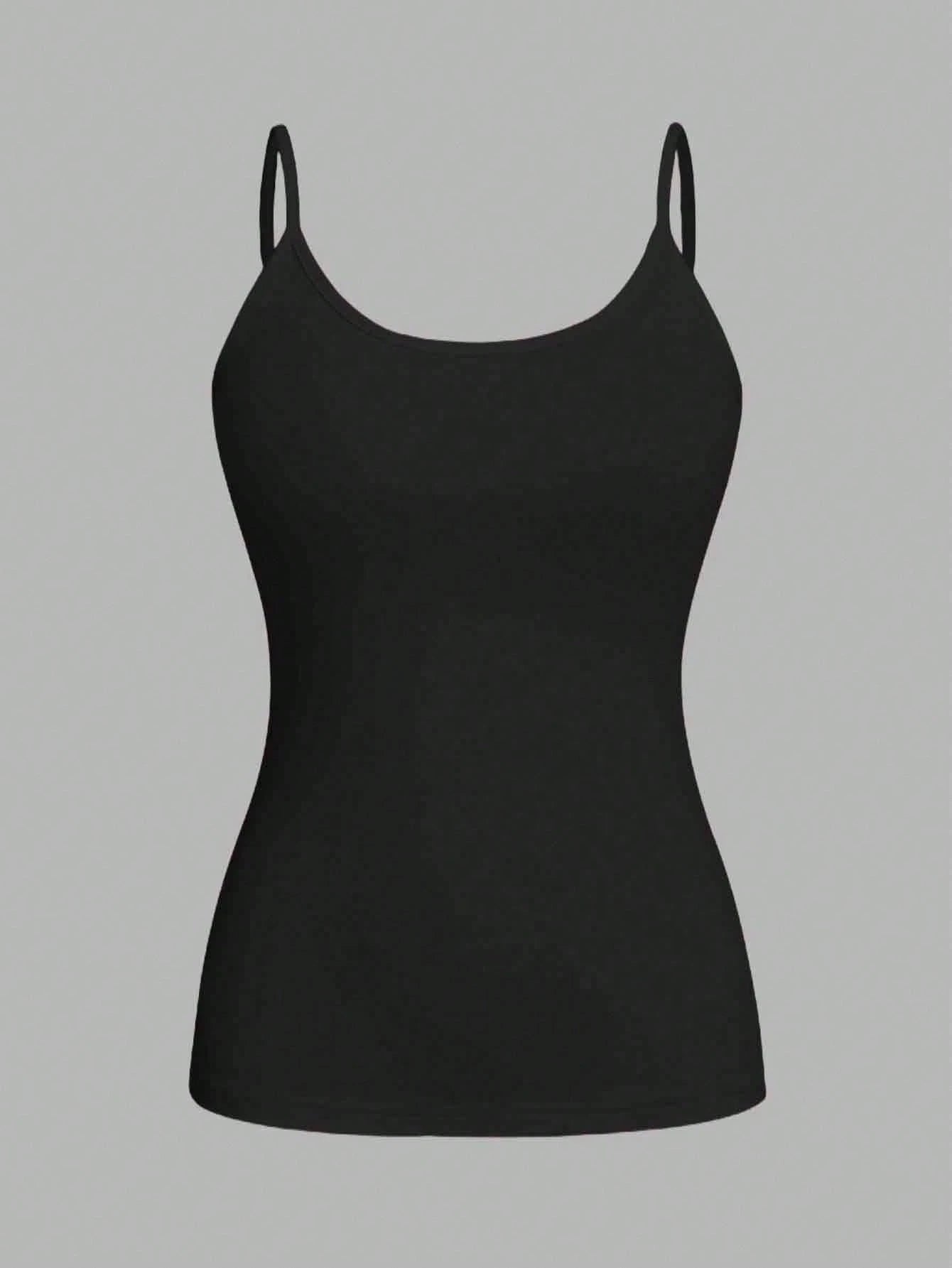EZwear 4pcs/Set Plus Size Women Casual Tight Fitting Camisole Tops, Suitable For Summer