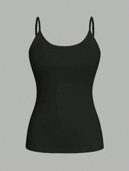 EZwear 4pcs/Set Plus Size Women Casual Tight Fitting Camisole Tops, Suitable For Summer