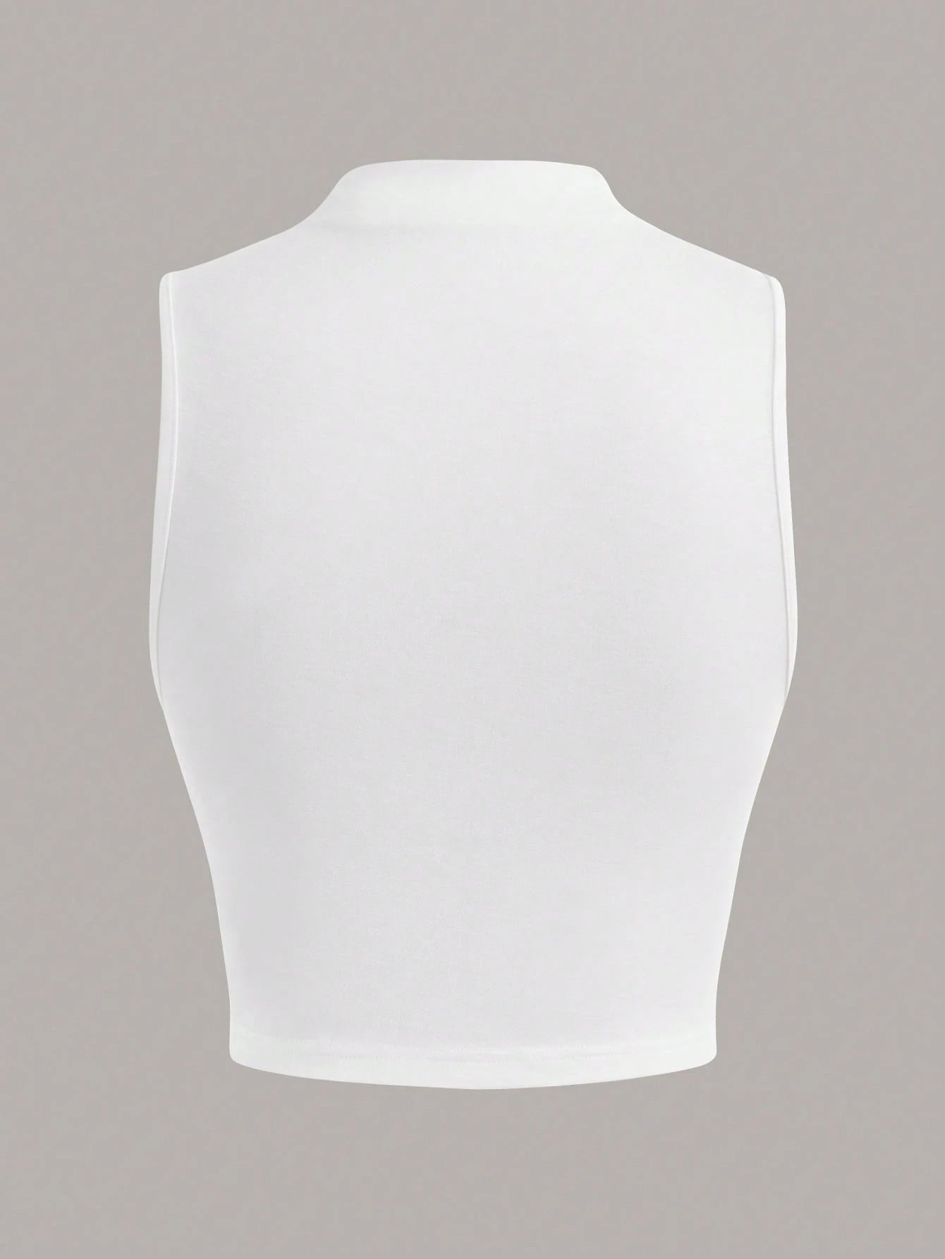 EZwear Black Mock Neck Ruched Tank Top