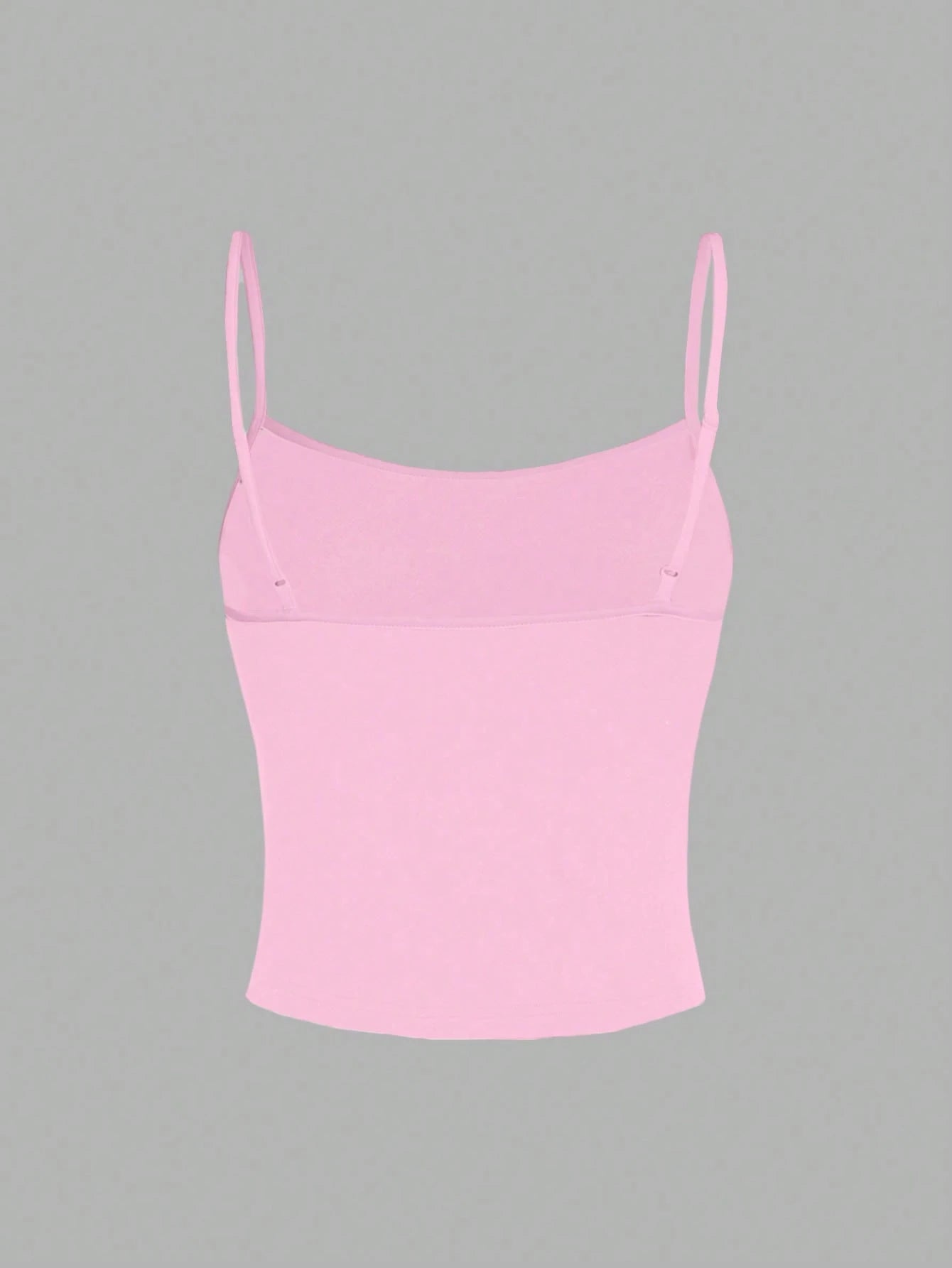EZwear Casual Simple Light Pink Camisole Tank Top, Suitable For Slim Women In Summer Back To School