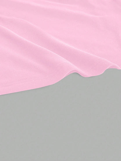 EZwear Casual Simple Light Pink Camisole Tank Top, Suitable For Slim Women In Summer Back To School