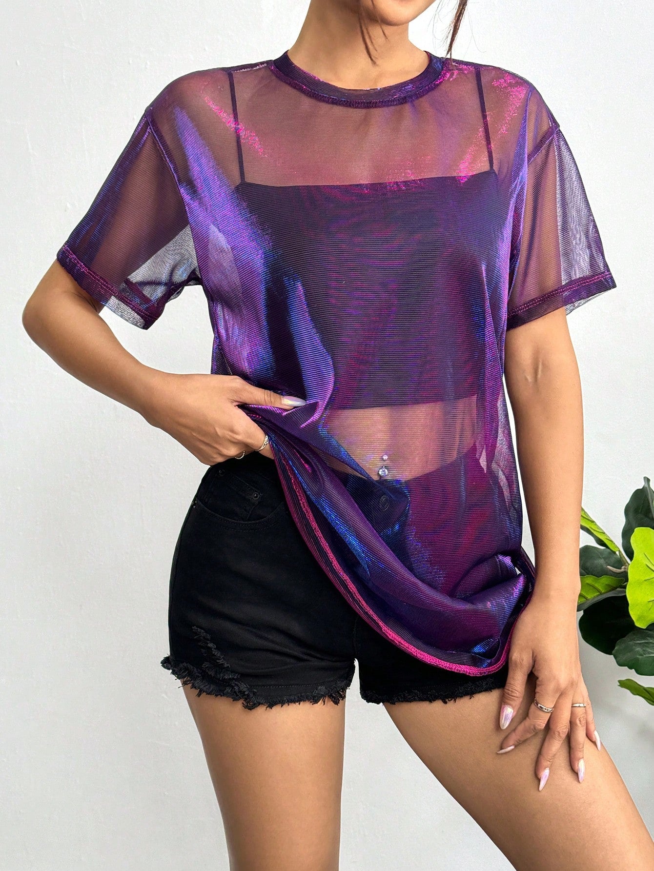 EZwear Round Neck Sexy Mesh Sheer Ladies Bodycon Dress,Summer Dresses For Women