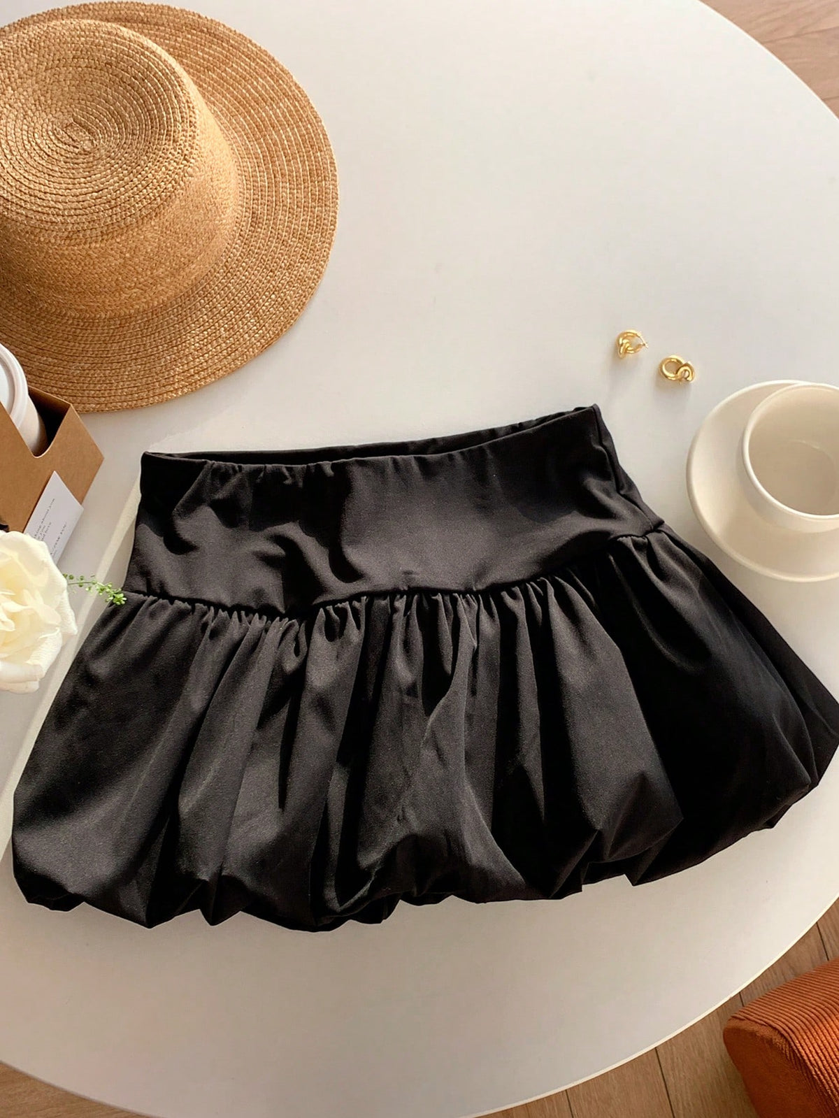 EZwear Women's Valentine Day Low-Waist Heart Printed Mini Pleated Skirt