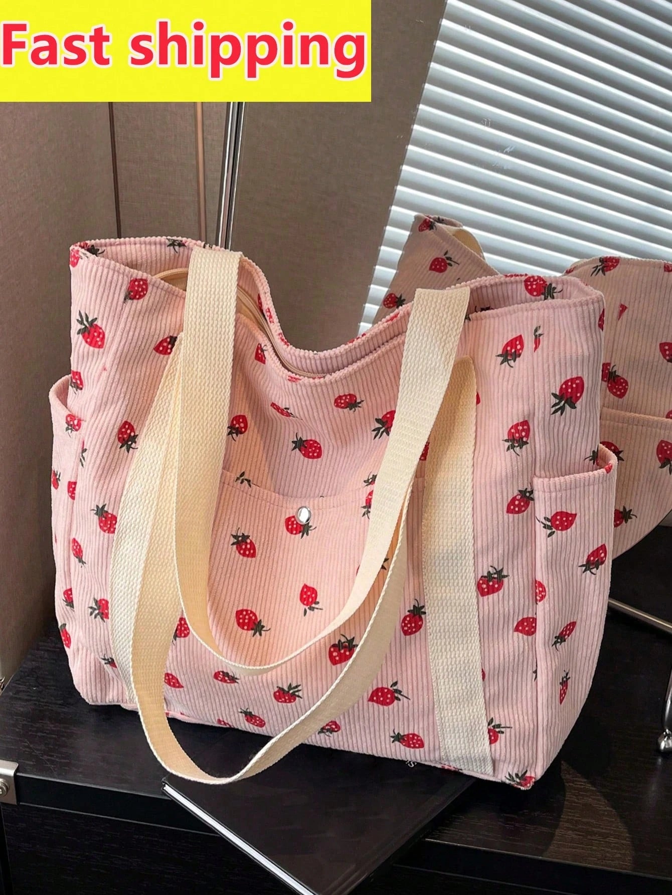 Fashion Solid Color Multi-Pocket Women's Tote Bag, Large Capacity Casual Outdoor Vacation Travel Shoulder Bag, Lightweight Multifunctional Shopping Grocery Storage Handbag, Simple Daily Commute Crossb