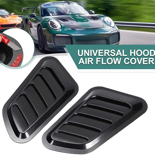 Fashionable Black Car Engine Hood Ventilation Cover- General Turbocharger Intake Decorative Piece, Used To Enhance The Appearance And Improve Engine Cooling!