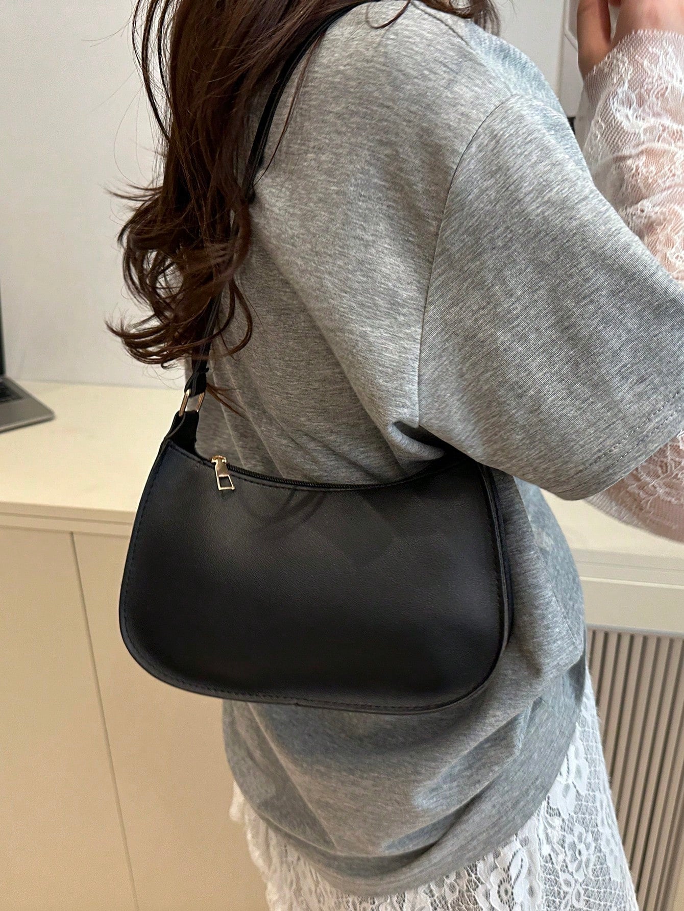 Fashionable, Casual, Minimalist PU Underarm Bag, Multifunctional Shoulder Bag, Suitable For Shopping, Wallet Storage, Leisure Outings