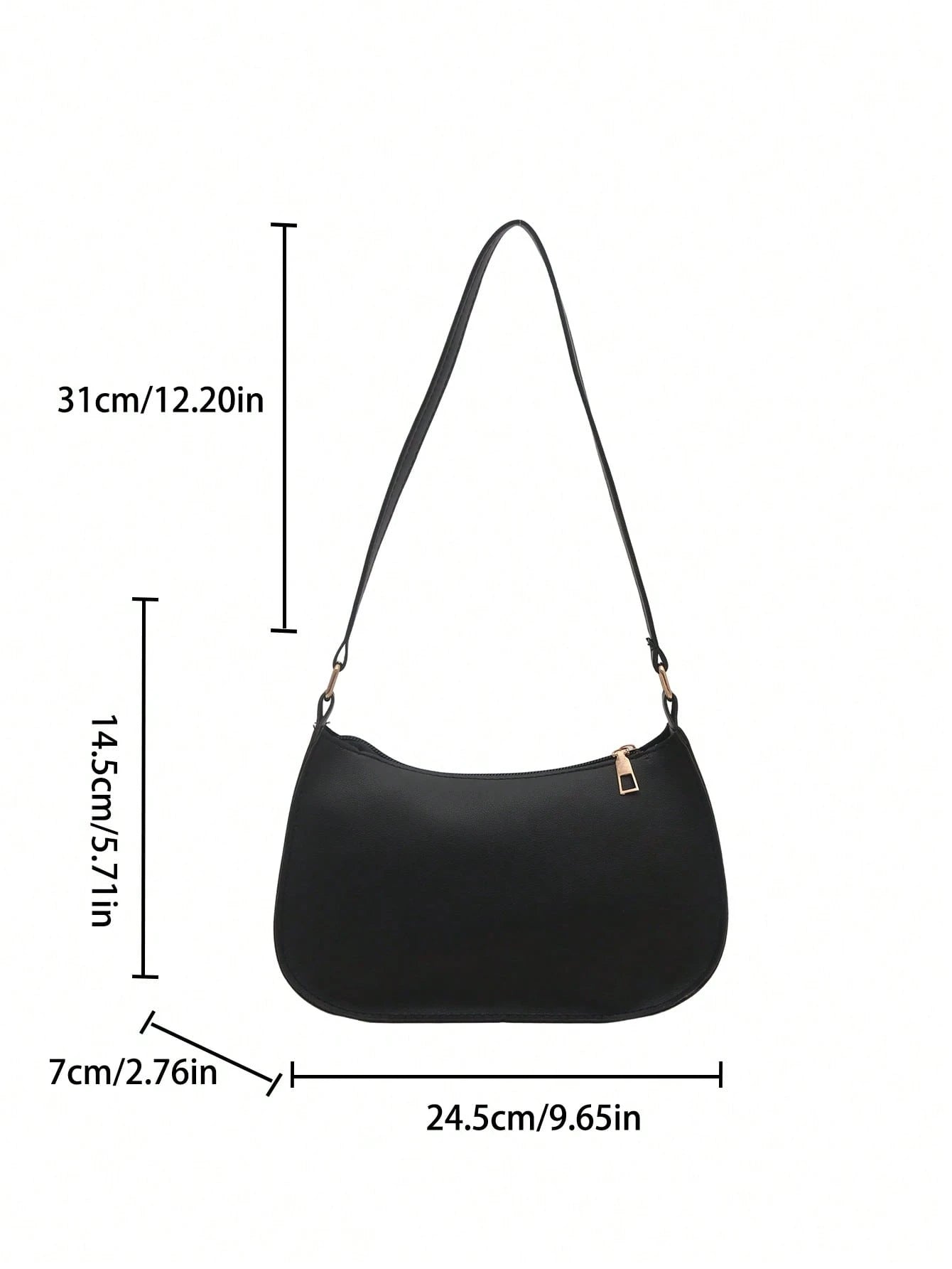 Fashionable, Casual, Minimalist PU Underarm Bag, Multifunctional Shoulder Bag, Suitable For Shopping, Wallet Storage, Leisure Outings