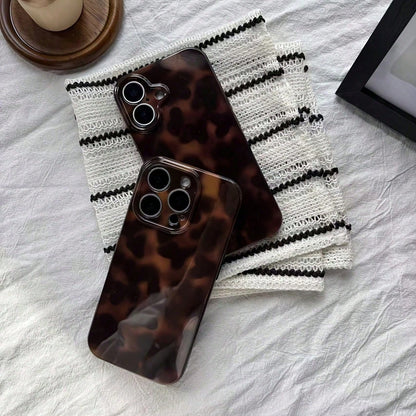 Fashionable Leopard Print Gradient Glossy Phone Case, Suitable For All Seasons, Compatible With IPhone 17 Pro Max/17 Air/17e/16e/16 Pro Max/15 Pro Max/14 Pro/13 Pro/12/11 Personalized Phone Case/Men's
