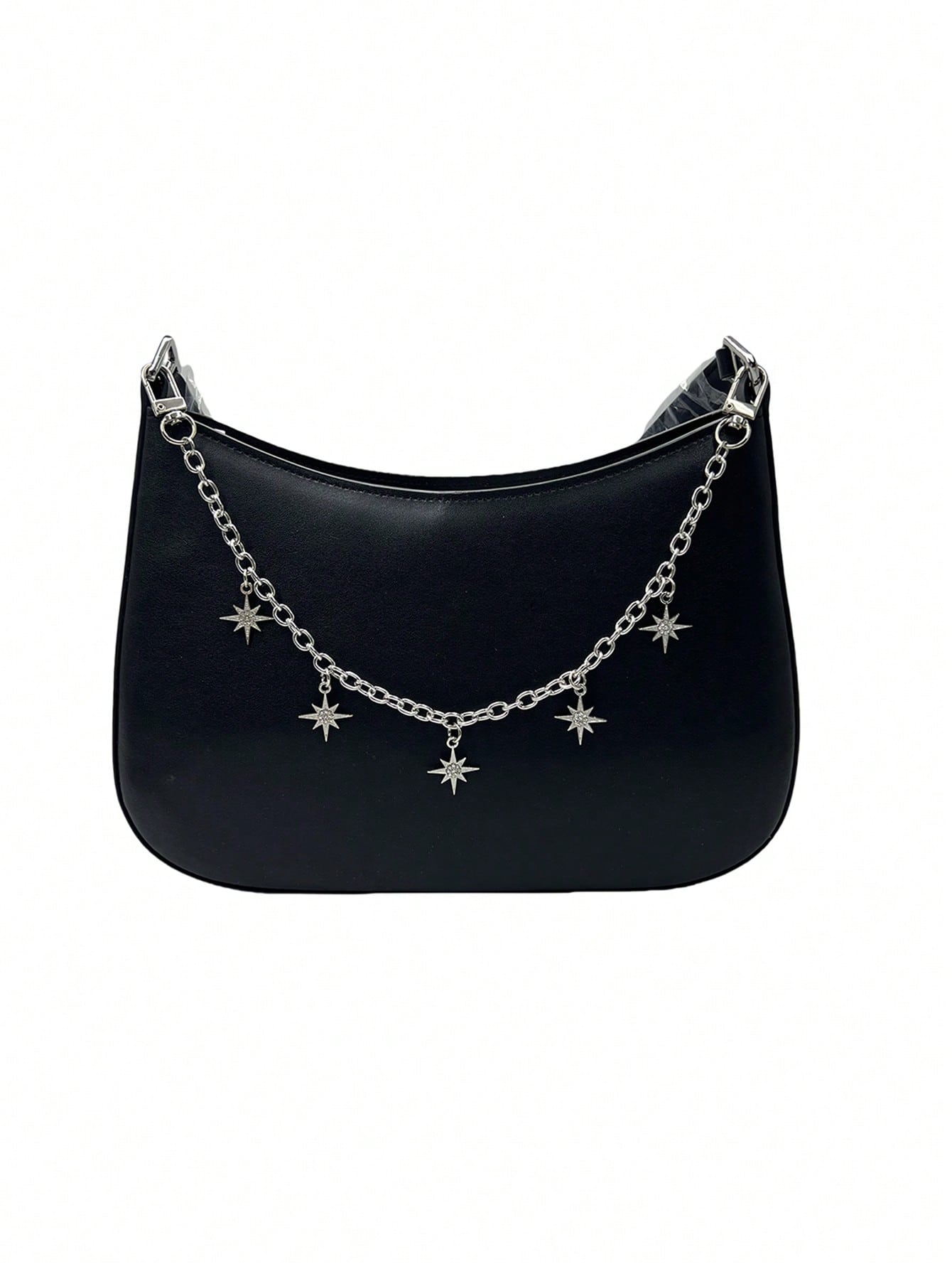 Fashionable Octagonal Star, Heart, Cherry Chain Bag Charms, Dopamine Inspired Minimalist Elegant Bag Chains