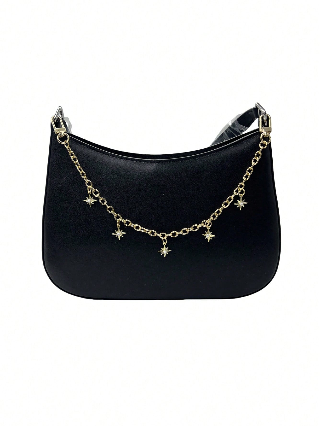 Fashionable Octagonal Star, Heart, Cherry Chain Bag Charms, Dopamine Inspired Minimalist Elegant Bag Chains