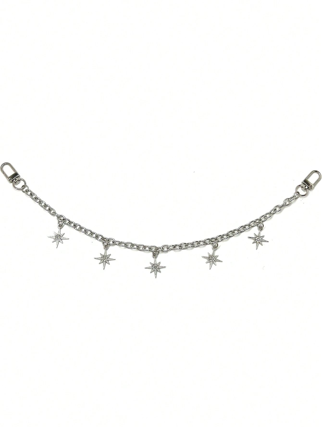 Fashionable Octagonal Star, Heart, Cherry Chain Bag Charms, Dopamine Inspired Minimalist Elegant Bag Chains