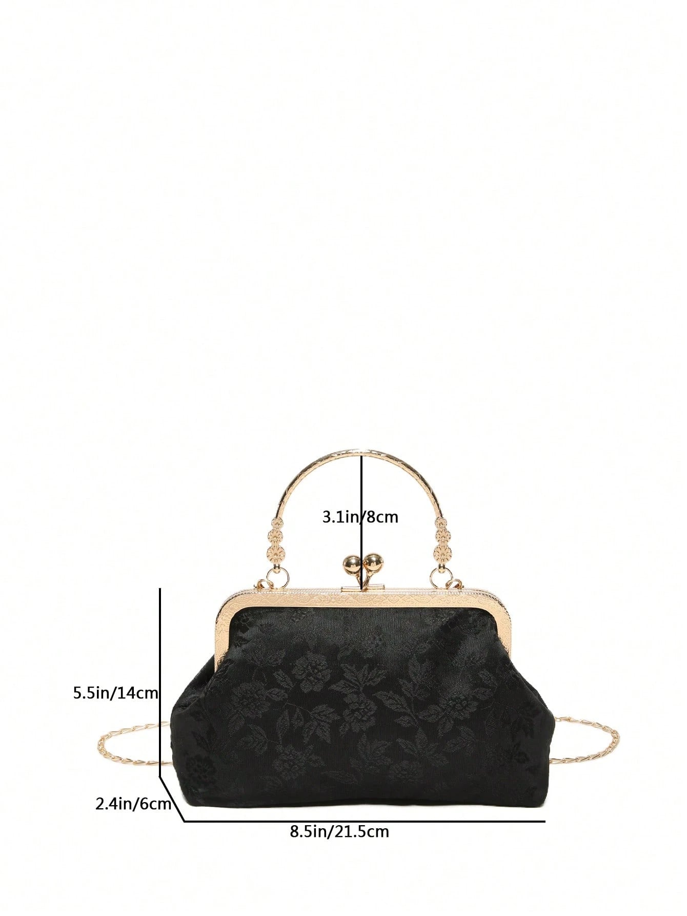 Fashionable Printed Clutch Bag, Elegant Handbag For Party & Casual Wear, Random Pattern Design