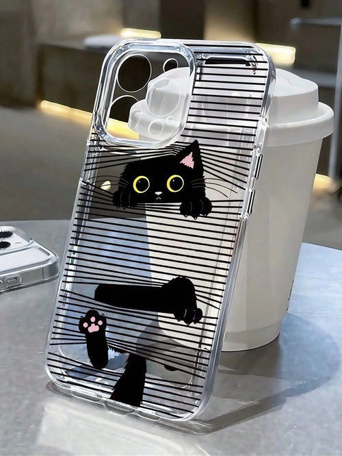 Fashionable Transparent TPU Shockproof Protective Case Compatible With Apple, Suitable As Birthday And Christmas Gift For Couples, Daughters, Girlfriends, Boyfriends, Teenagers