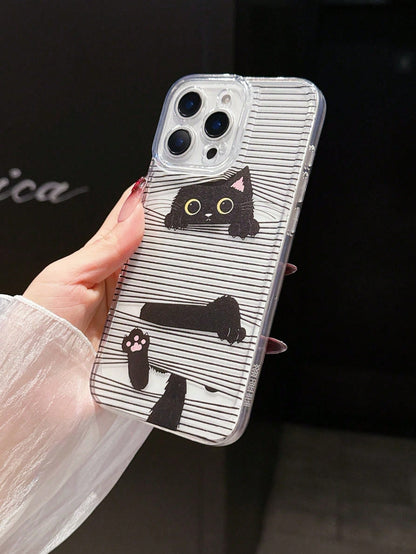 Fashionable Transparent TPU Shockproof Protective Case Compatible With Apple, Suitable As Birthday And Christmas Gift For Couples, Daughters, Girlfriends, Boyfriends, Teenagers