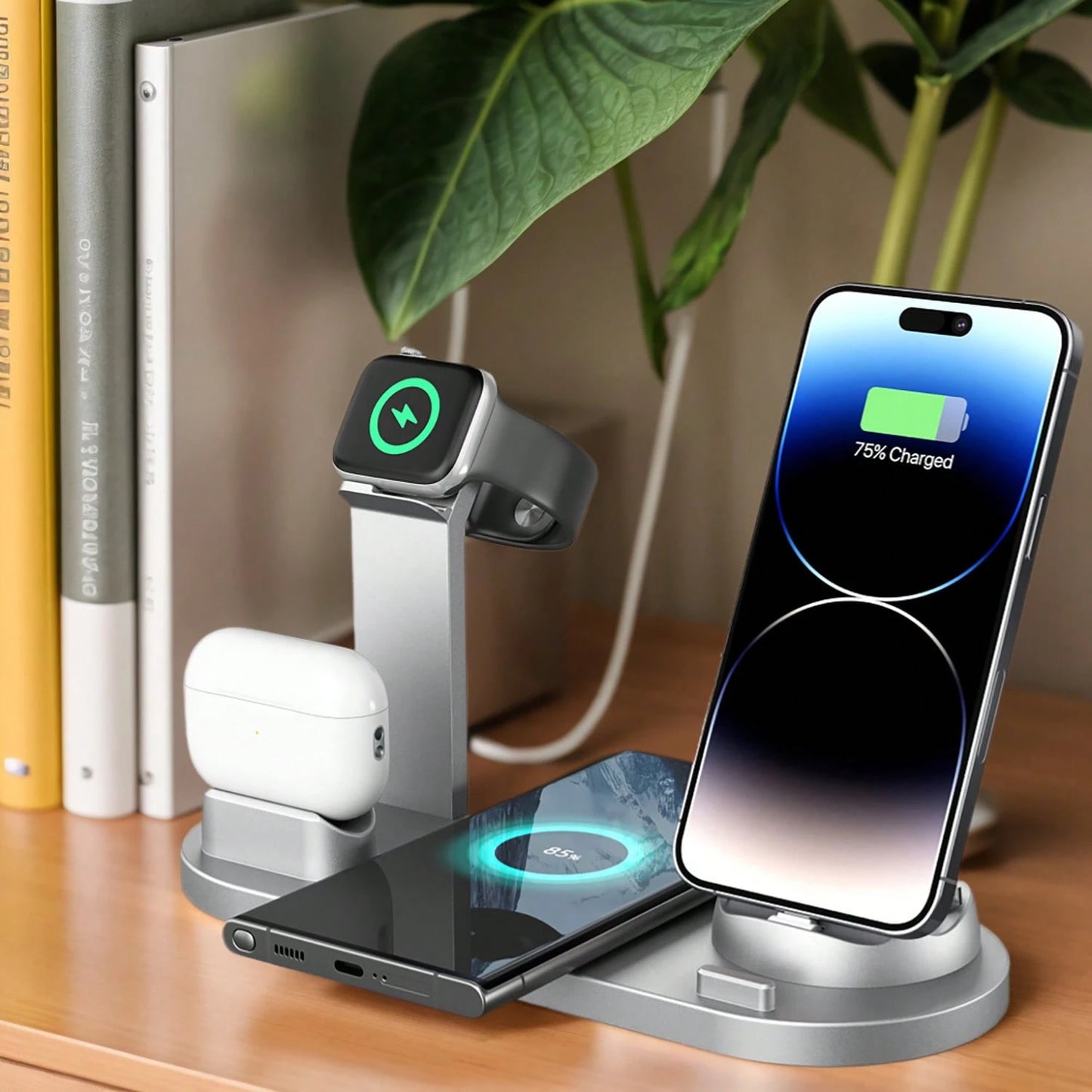 Fast Charging 3-In-1 Wireless Charger 3 In 1 Wireless Charger Station Compatible With Iphone 17/16/15/14/13/12/11/10/X/8 Plus Pro Max Mini Watch SE/11/10/9/8/7/6/5/4/3/2 Ultra APods 4/3/2/1 Easter Spr