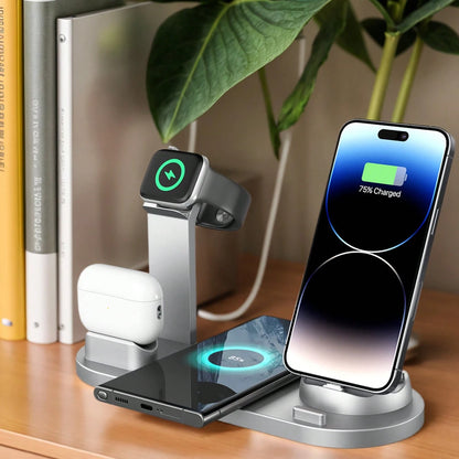 Fast Charging 3-In-1 Wireless Charger 3 In 1 Wireless Charger Station Compatible With Iphone 17/16/15/14/13/12/11/10/X/8 Plus Pro Max Mini Watch SE/11/10/9/8/7/6/5/4/3/2 Ultra APods 4/3/2/1 Easter Spr