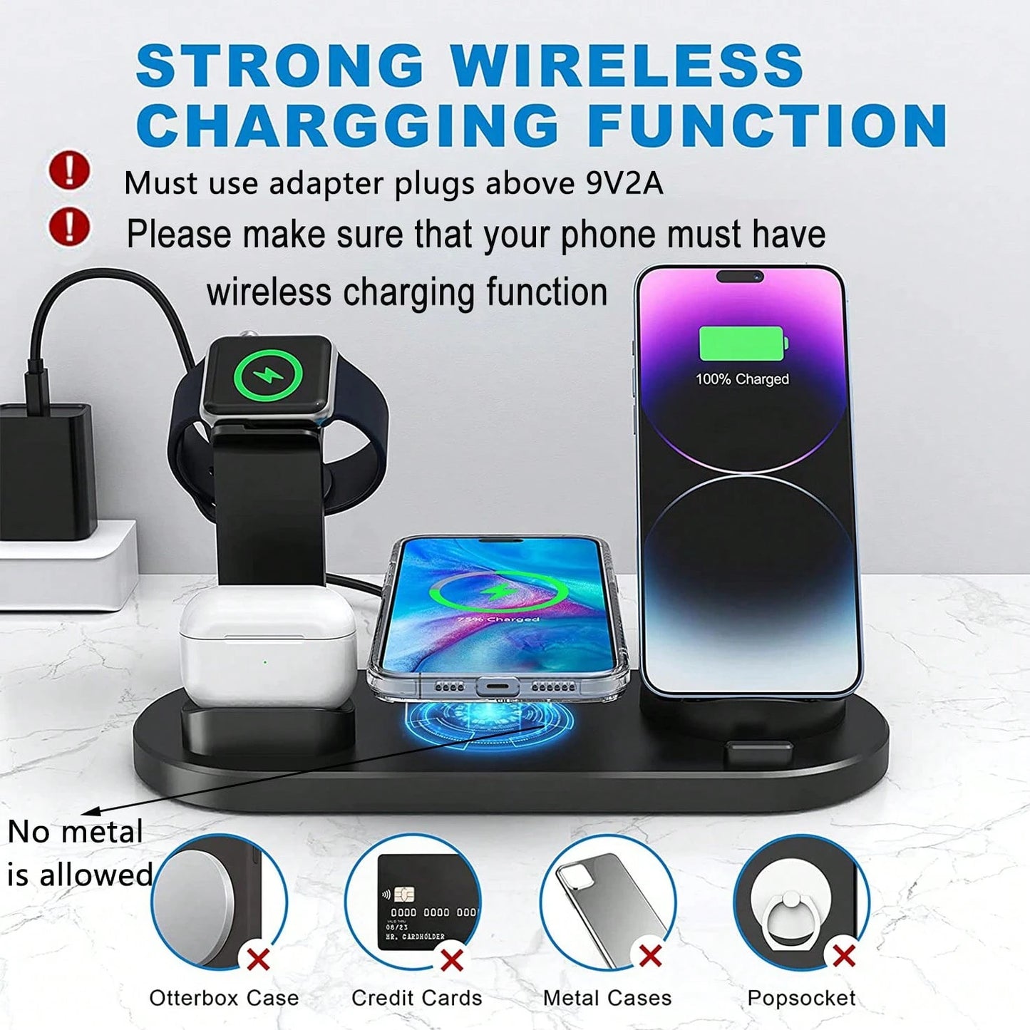 Fast Charging 3-In-1 Wireless Charger 3 In 1 Wireless Charger Station Compatible With Iphone 17/16/15/14/13/12/11/10/X/8 Plus Pro Max Mini Watch SE/11/10/9/8/7/6/5/4/3/2 Ultra APods 4/3/2/1 Easter Spr