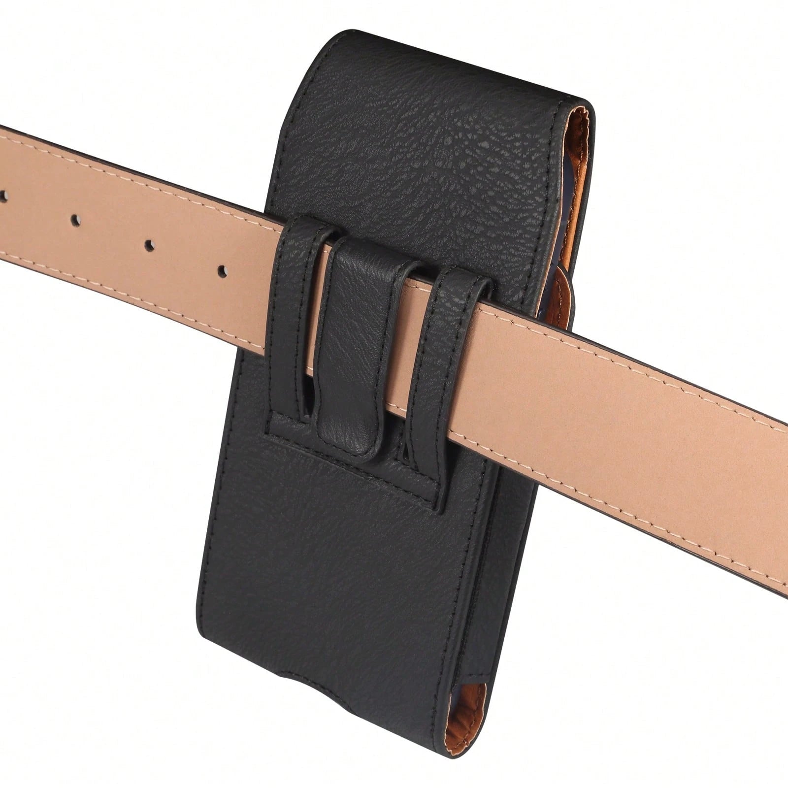 Faux Leather Waist Phone Holster Vintage Cowhide Pattern Phone Waist Bag Suitable For 6.1 "-7.2" Inch Universal Belt Bag