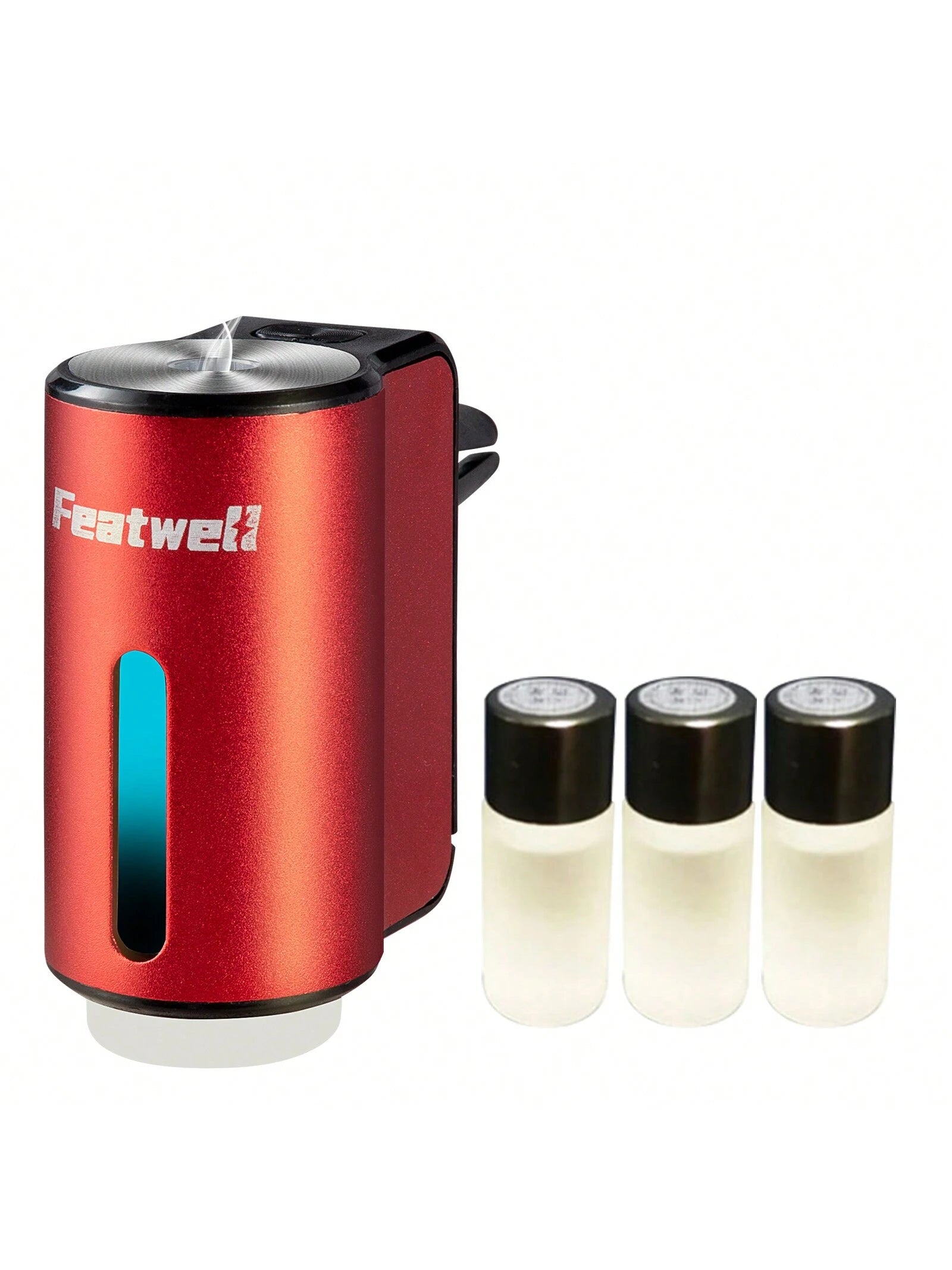 Featwell Smart Car Air Fresheners- 3*10ML Natural French Perfume Lasts 45 Days, Portable Waterless Car Diffuser Air Freshener Car Aromatherapy Diffuser, Adjust Concentration Scent