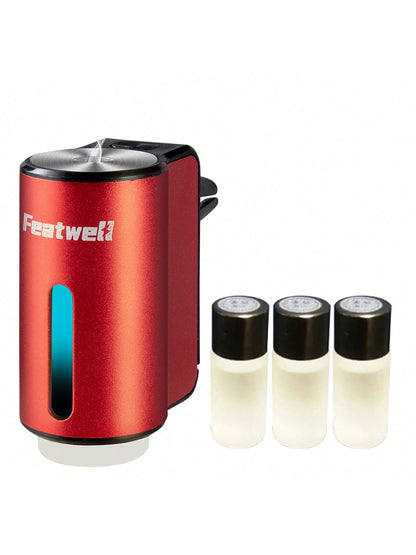 Featwell Smart Car Air Fresheners- 3*10ML Natural French Perfume Lasts 45 Days, Portable Waterless Car Diffuser Air Freshener Car Aromatherapy Diffuser, Adjust Concentration Scent