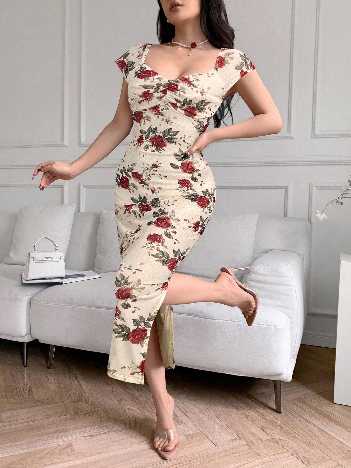 Feyla Casual Printed Fitted Women Dress
