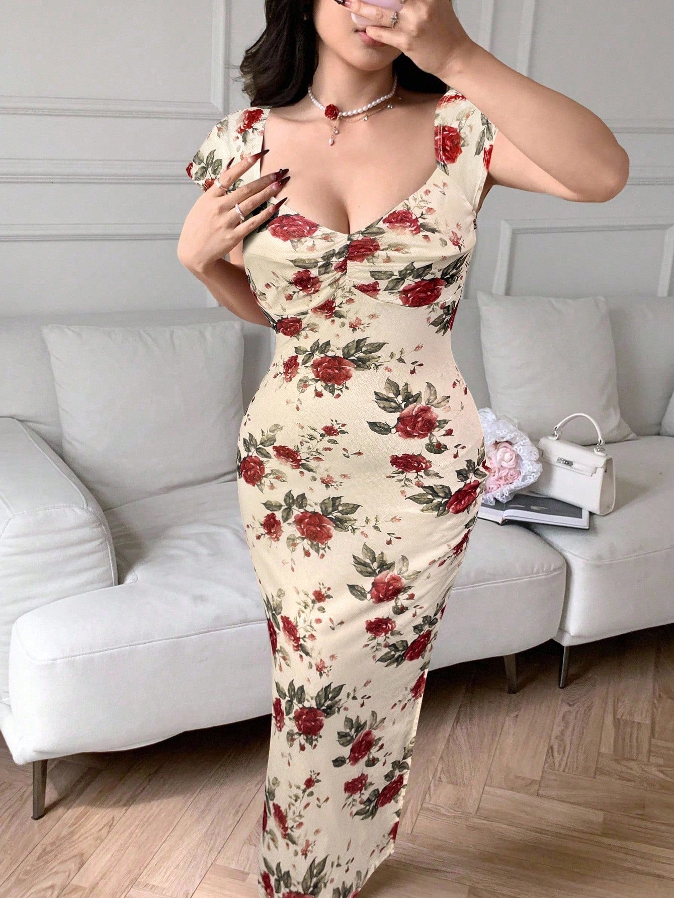 Feyla Casual Printed Fitted Women Dress