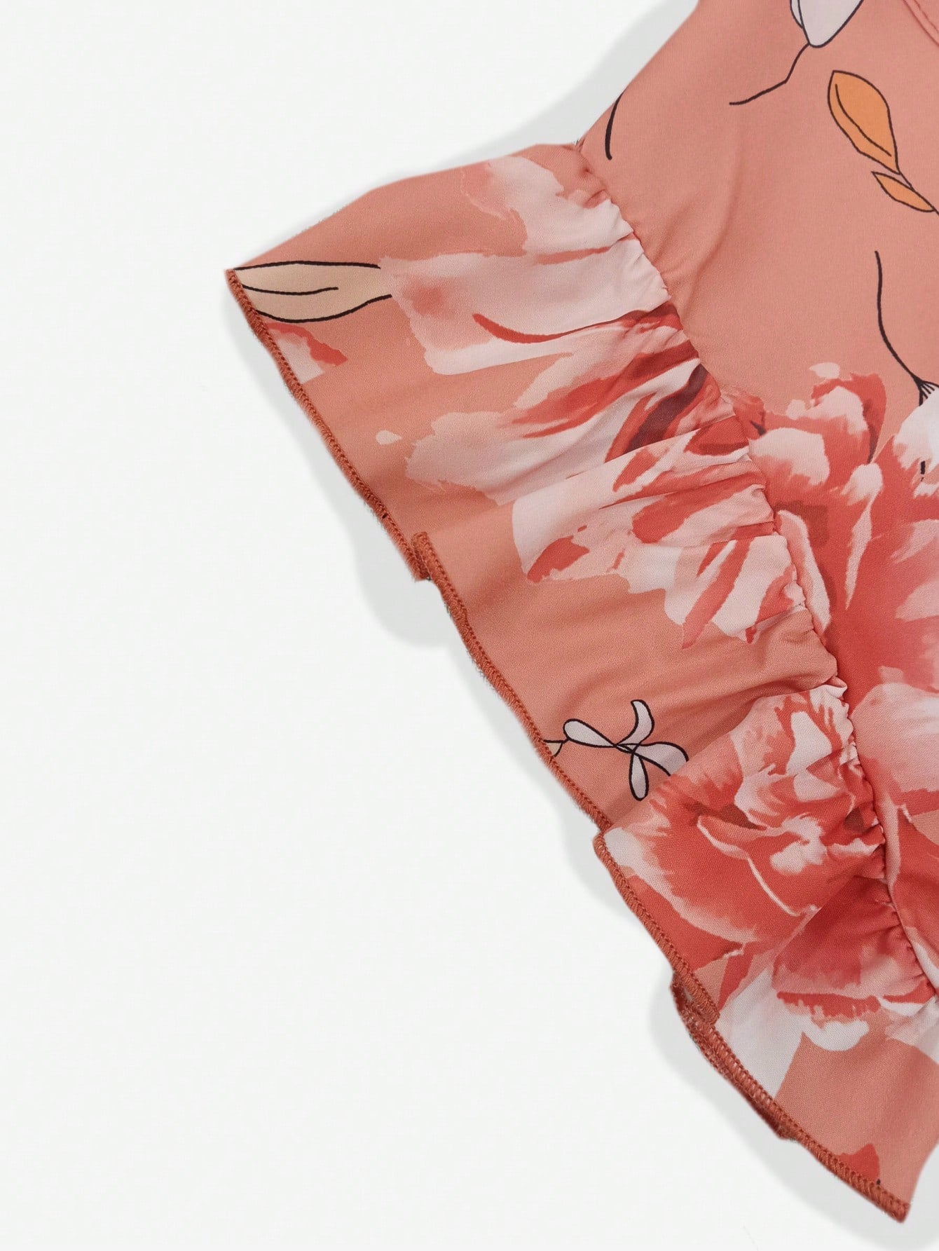 Floral Print Elegant Woven Belted Dress For Women, Suitable For Travel In Summer Vacation