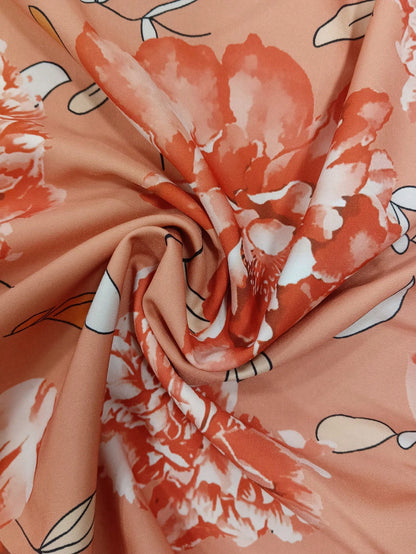 Floral Print Elegant Woven Belted Dress For Women, Suitable For Travel In Summer Vacation